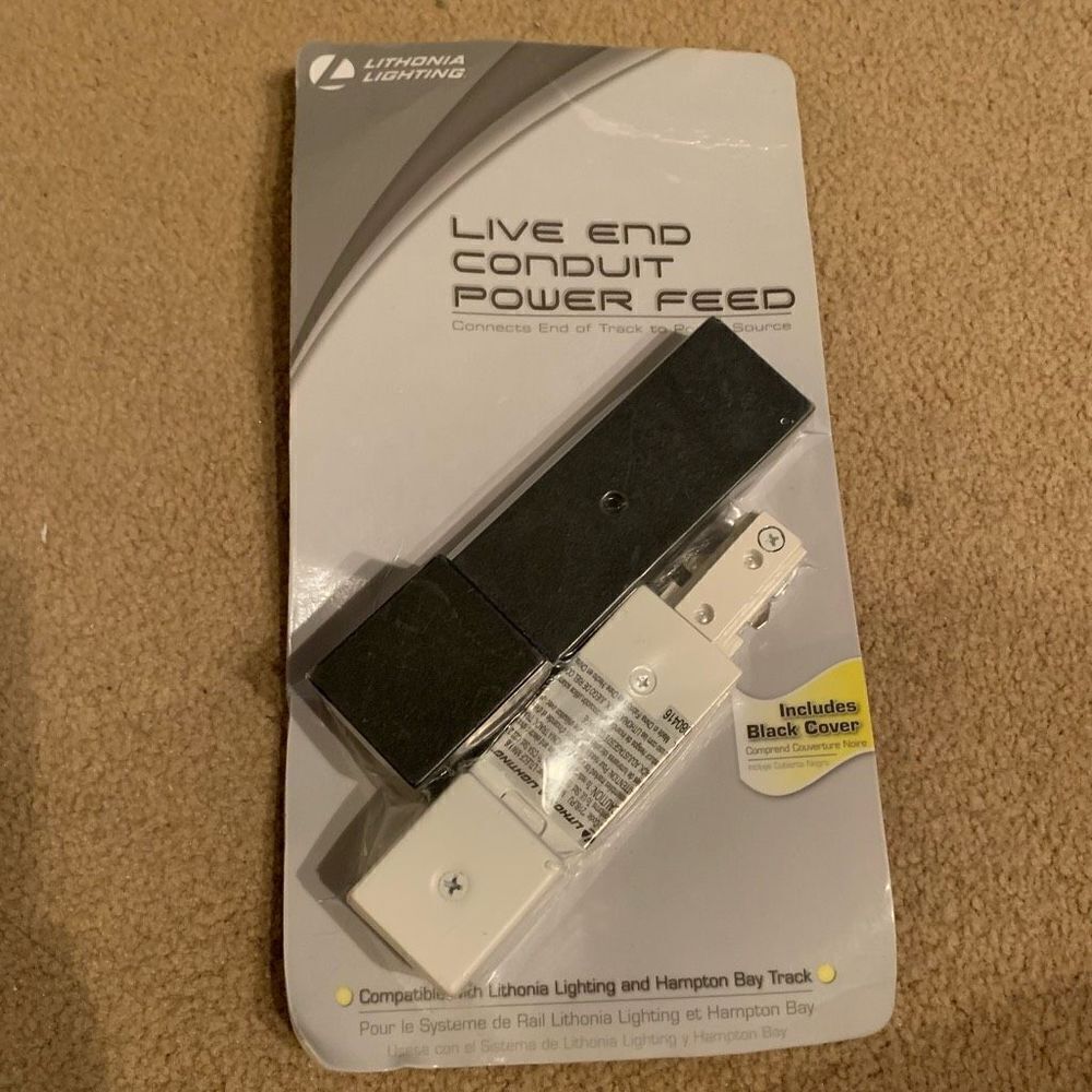 Lithonia Lighting Live End Conduit Power Feed With Black Cover *New*